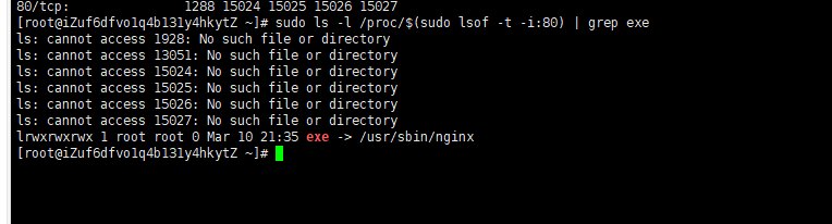 centos7查看端口号被哪个进程占用
